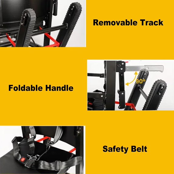Black Folding Electric Wheelchair - 450lbs Load Bearing, 70lbs Weight, Waterproof Circuit for Home & Medical Use