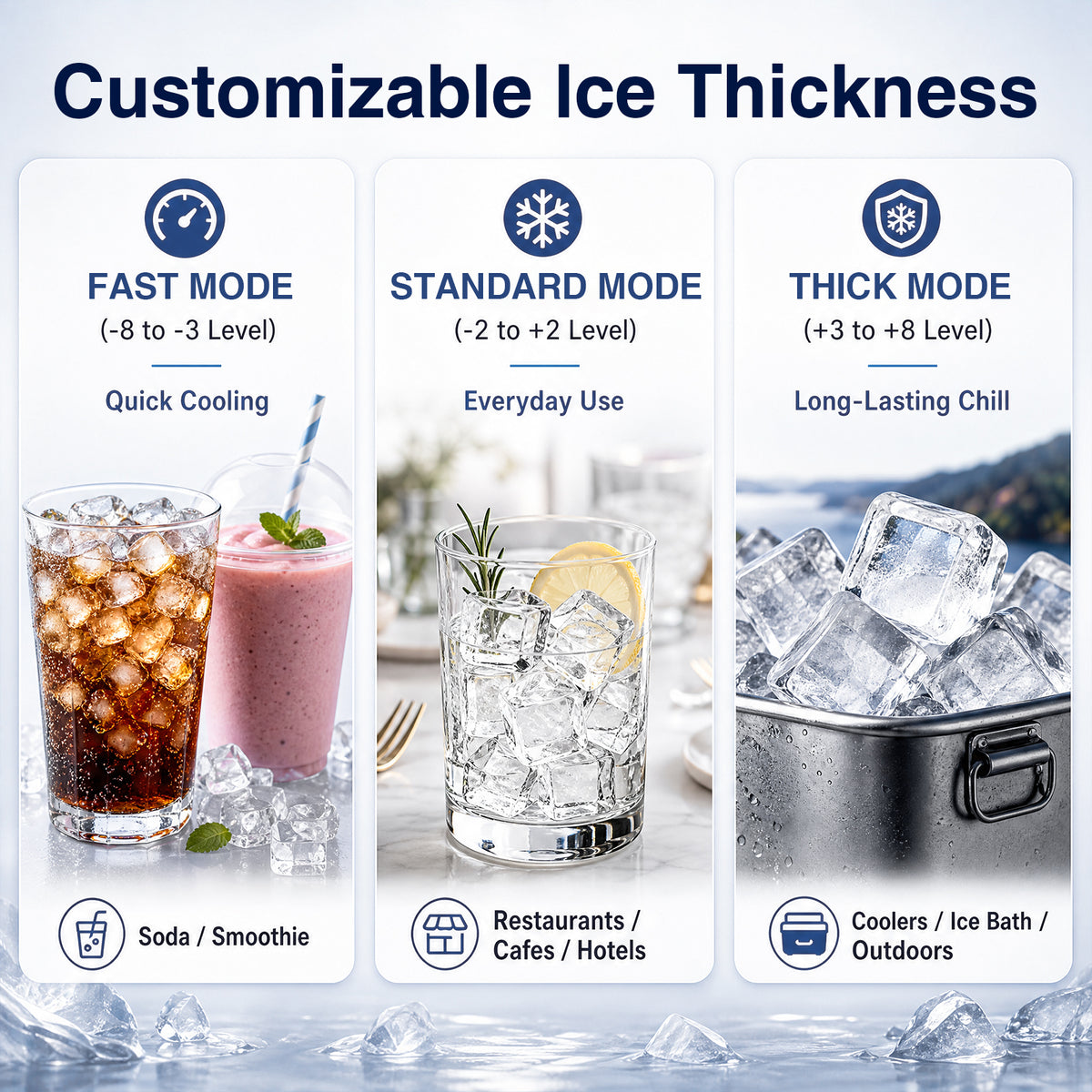 XUTUMM Commercial Ice Maker Machine, Up to 500 lbs/24H, 125 lbs Storage Bin, 162 Cubes per Batch, Adjustable Thickness, Self-Cleaning Stainless Steel Ice Machine