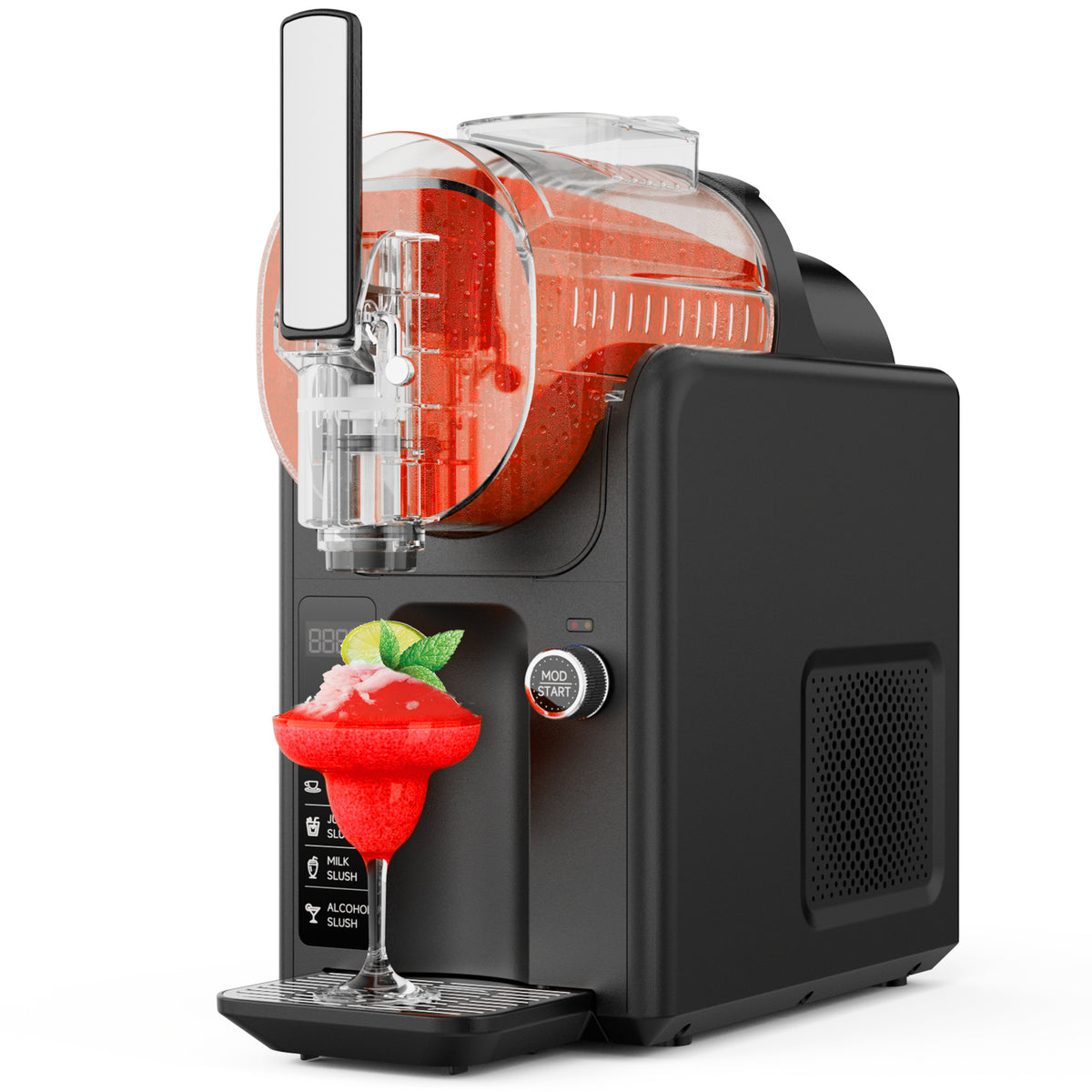 XUTUMM 85oz Home Slushie Machine , No Ice Frozen Drink Machine with 5 Presets Modes, Quiet Auto-Clean LED Display