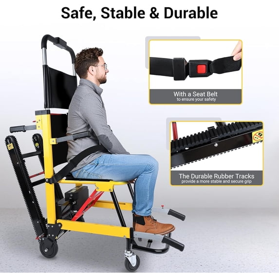 Lightweight Foldable Electric Wheelchair - 450lbs Capacity, 70lbs Weight, Waterproof Design for Indoor/Outdoor & Stair Use