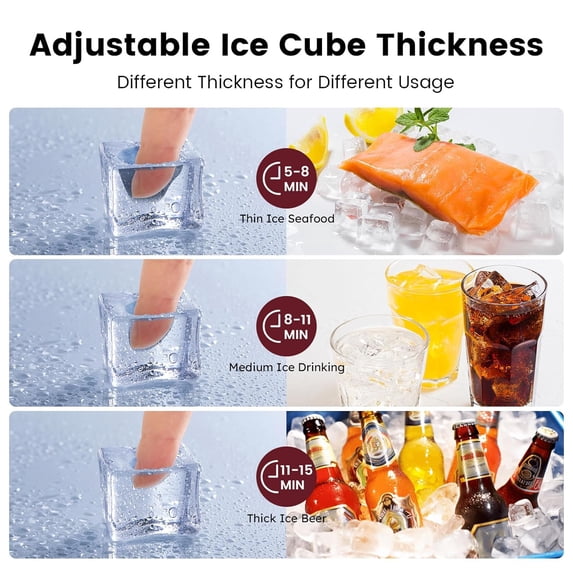 Professional Grade Ice Maker - 550Lbs/24H Output, 360Lbs Storage Bin, 5-15 Minute Production, Stainless Steel with Water Line Connection