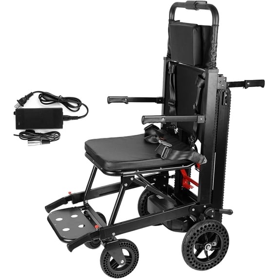 Black Folding Electric Wheelchair - 450lbs Load Bearing, 70lbs Weight, Waterproof Circuit for Home & Medical Use