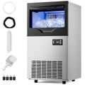 XUTUMM Commercial Ice Maker, 100 Lbs/24H Undercounter Ice Machine with 33 Lbs Storage Bin, 45 Ice Cubes, Adjustable Ice Thickness for Bar, Coffee Shop