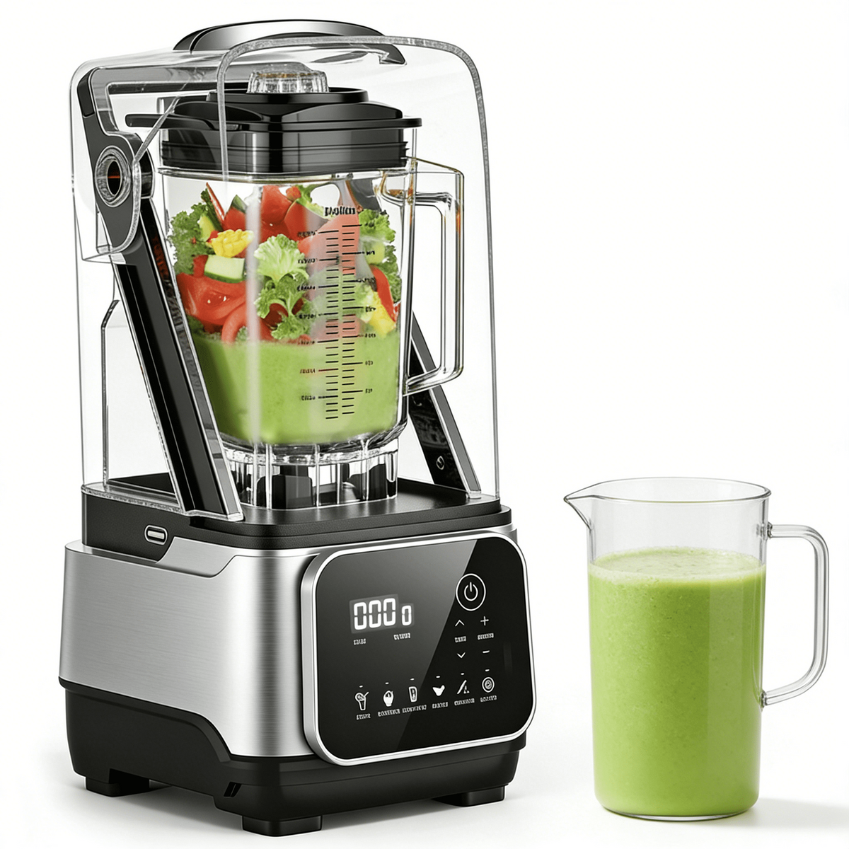 XUTUMM 68oz Commercial Blender, 2200W High Performance Blender with 6 Modes, Heavy Duty Countertop Blender for Smoothies Crushing Ice Frozen Drinks