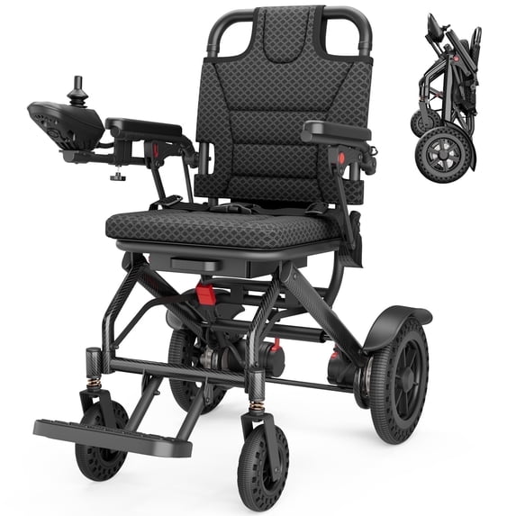 XUTUMM Lightweight Foldable Electric Wheelchair, Waterproof Circuit Design?Hospitals, Emergency Centers, Fire, Emergency Ambulance